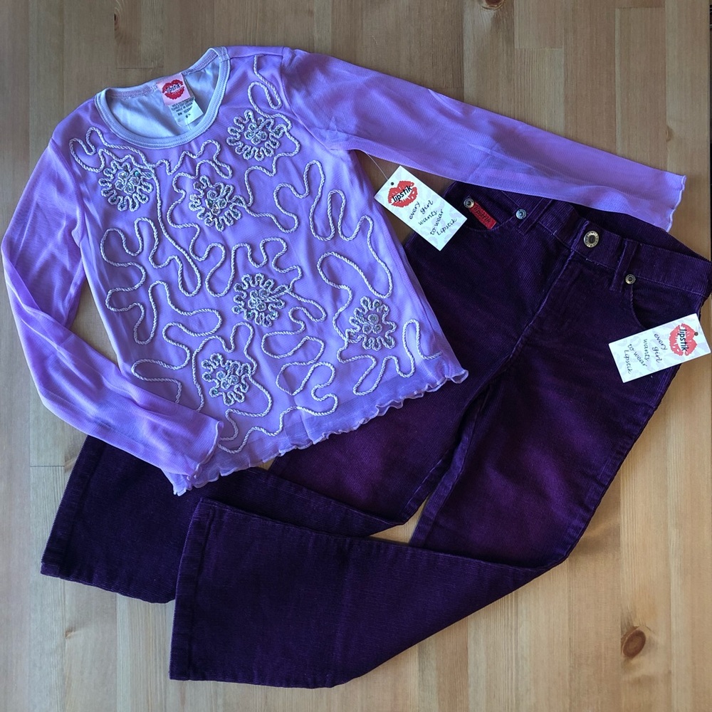 Lipstik NWT long-sleeve top & corduroy pant set